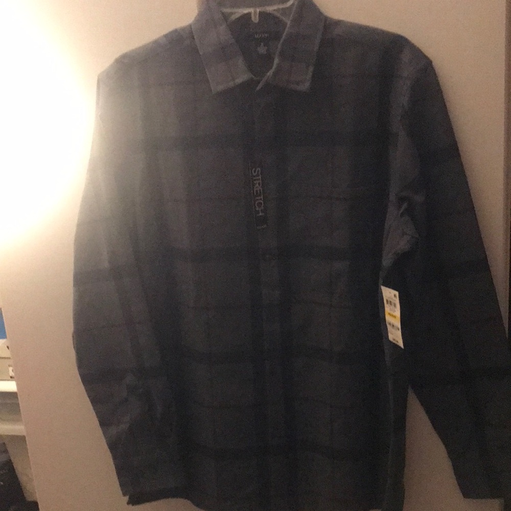 Black and Gray Plaid Long Sleeve Shirt